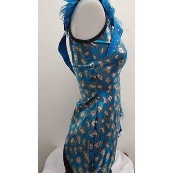 Dance Costume Curtain Call   Medium Adult Turquoise Jazz - Picture 5 of 8